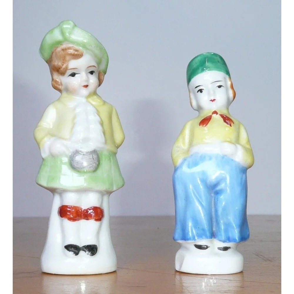 Lot 2 Porcelain Boy & Girl Figurine Occupied Japan 3.5